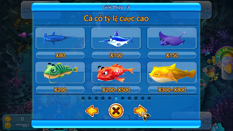 Đến với game Chúa Tể Đại Dương bạn sẽ có cơ hội chinh phục các loại cá khủng